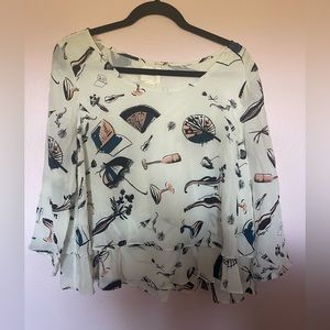 Anthropologie Maeve silk blouse